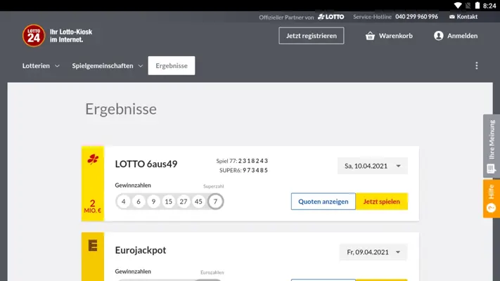 LOTTO24 android App screenshot 7